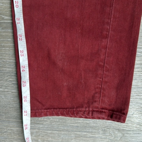 veronica beard blake classic straight high rise in red oxblood - Picture 9 of 14
